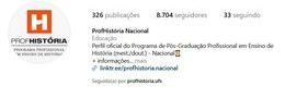 Instagram do Profhistória